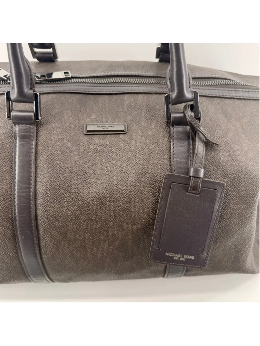 Michael Kors Jet Set Travel Large Duffle Bag Handbag Brown With Strap